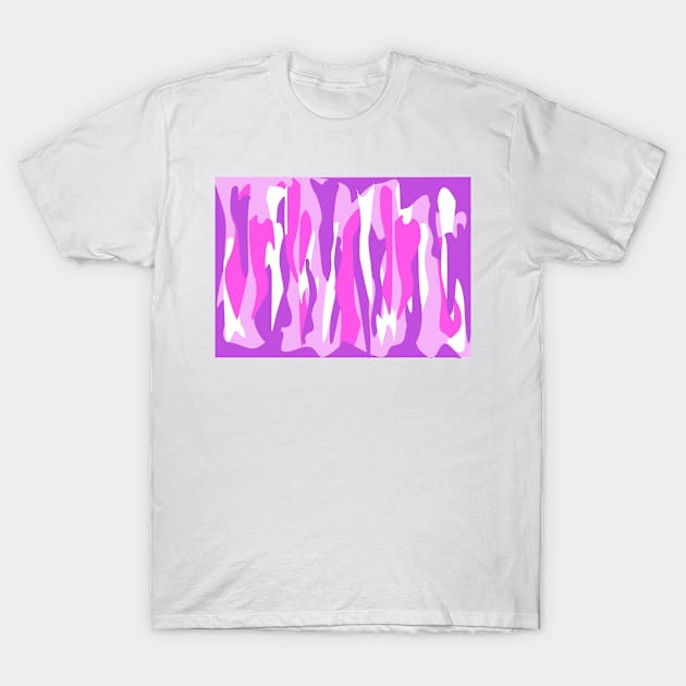 Abstract Purple - Pink Tones Inspired Organic Flow T-Shirt by DesignWood Atelier